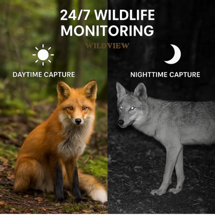 16MP Night Vision Camera for wildlife monitoring, motion-activated, perfect for outdoor game trails.