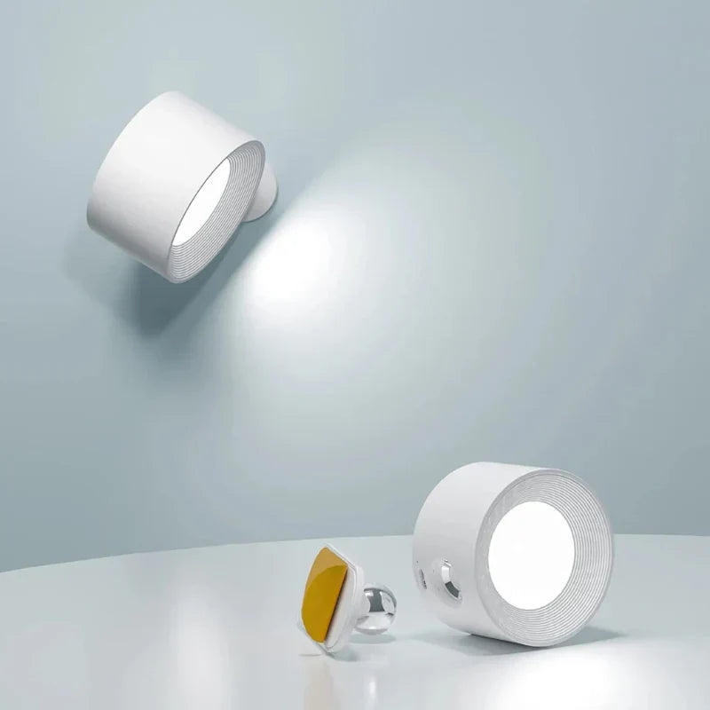 Nvroome Universal Cordless LED Wall Lamp, dimmable & 360-degree rotatable, modern design.