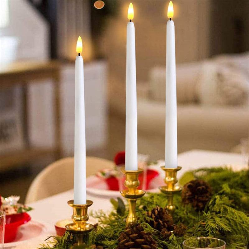 Flameless LED taper candles with remote & timer. Perfect for safe, elegant home decor & ambient lighting.