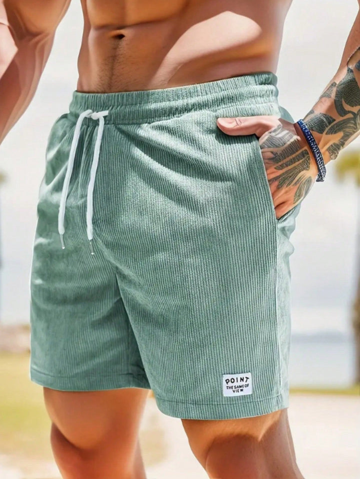 Durable men's drawstring shorts for summer, offering comfort and style for vacation & everyday use.