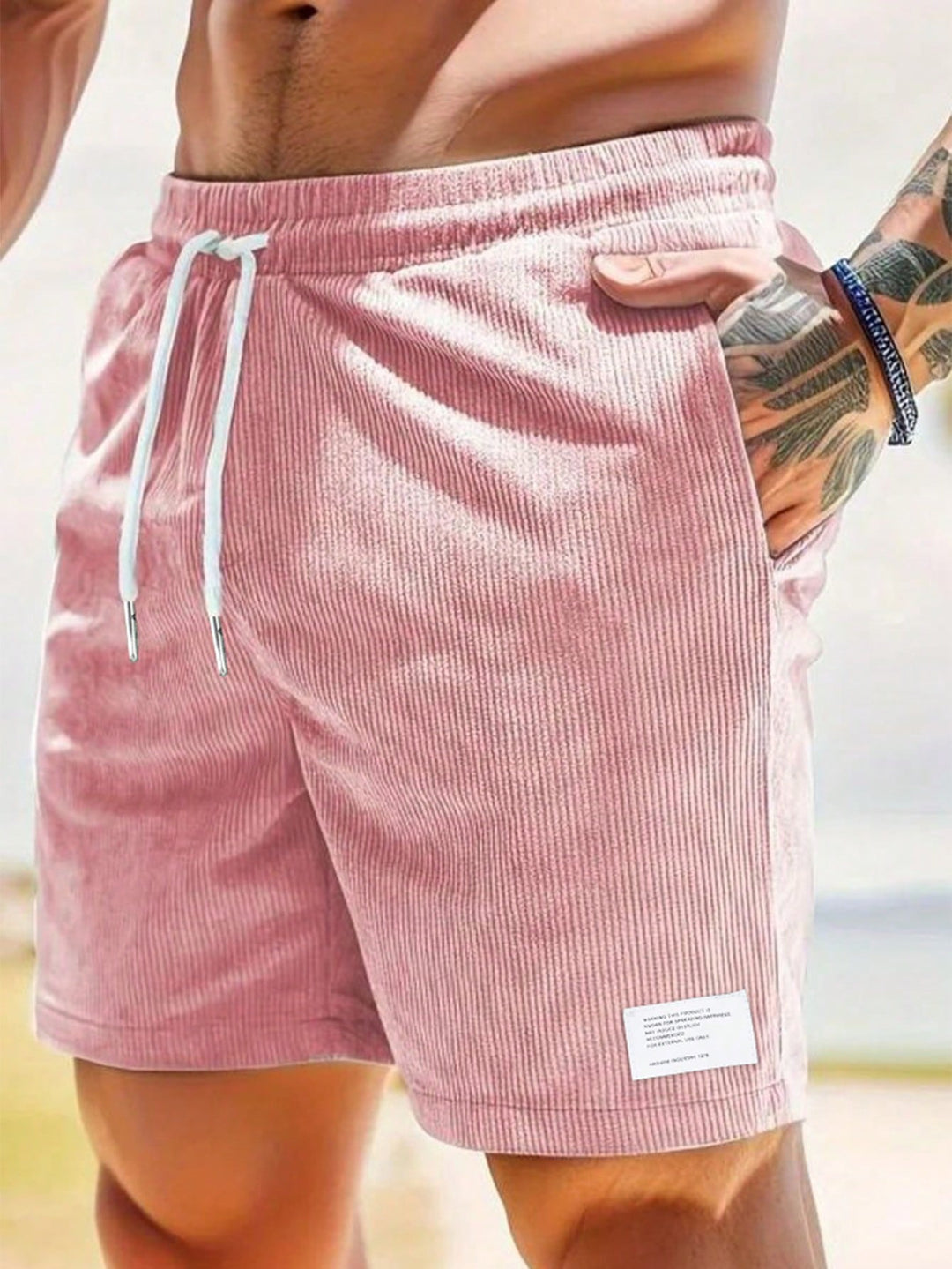 Essential men's casual shorts with drawstring, designed for ultimate summer comfort & versatility.