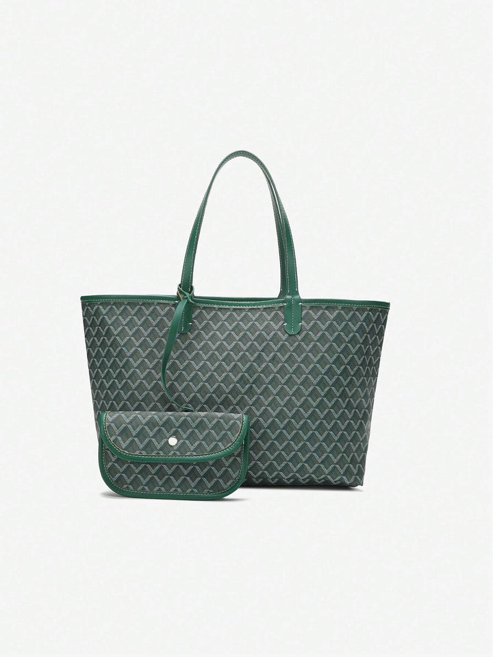 Unisex lightweight shoulder tote bag with secure main compartment for daily carry. Student & commuter friendly.