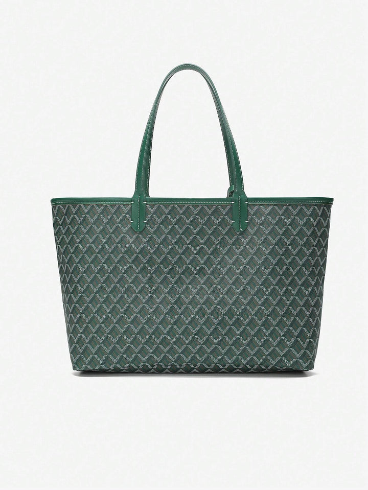 Commuter's lightweight shoulder tote bag. Perfect for work, school, or daily errands. Minimalist & practical.