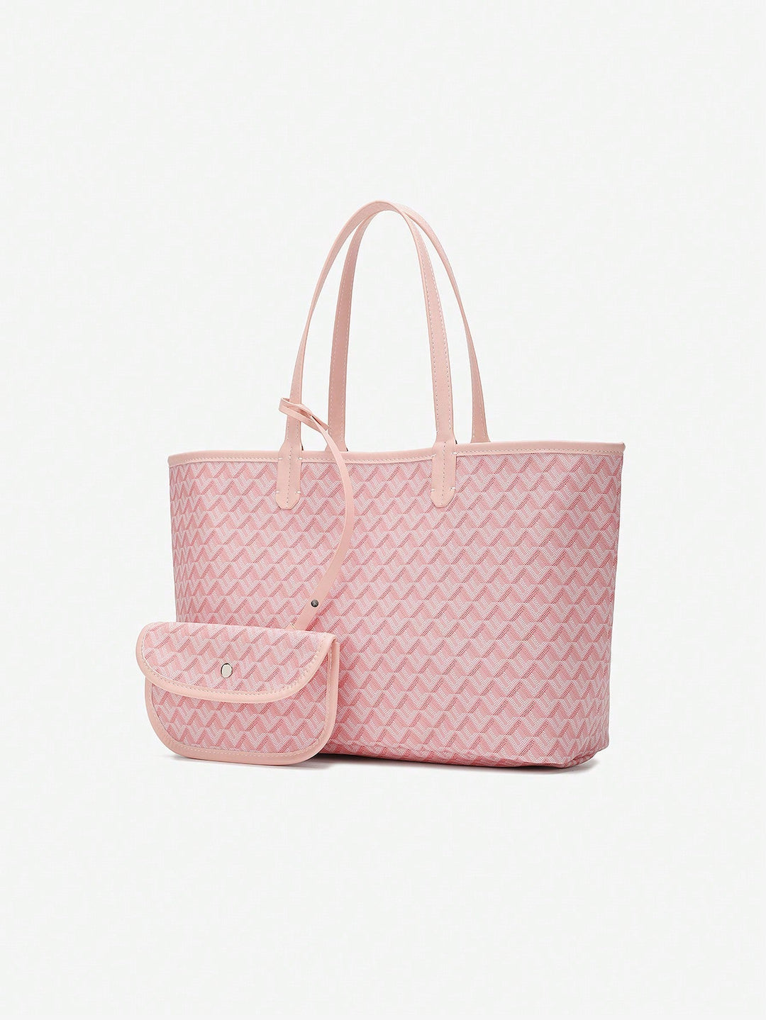 Interior view showing spacious main compartment of a lightweight unisex shoulder tote bag for everyday carry.