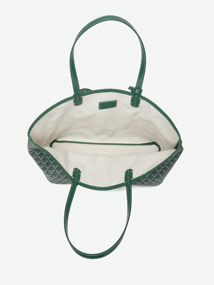 Commuter-friendly lightweight shoulder tote bag with ample space for daily necessities. Unisex everyday carry.
