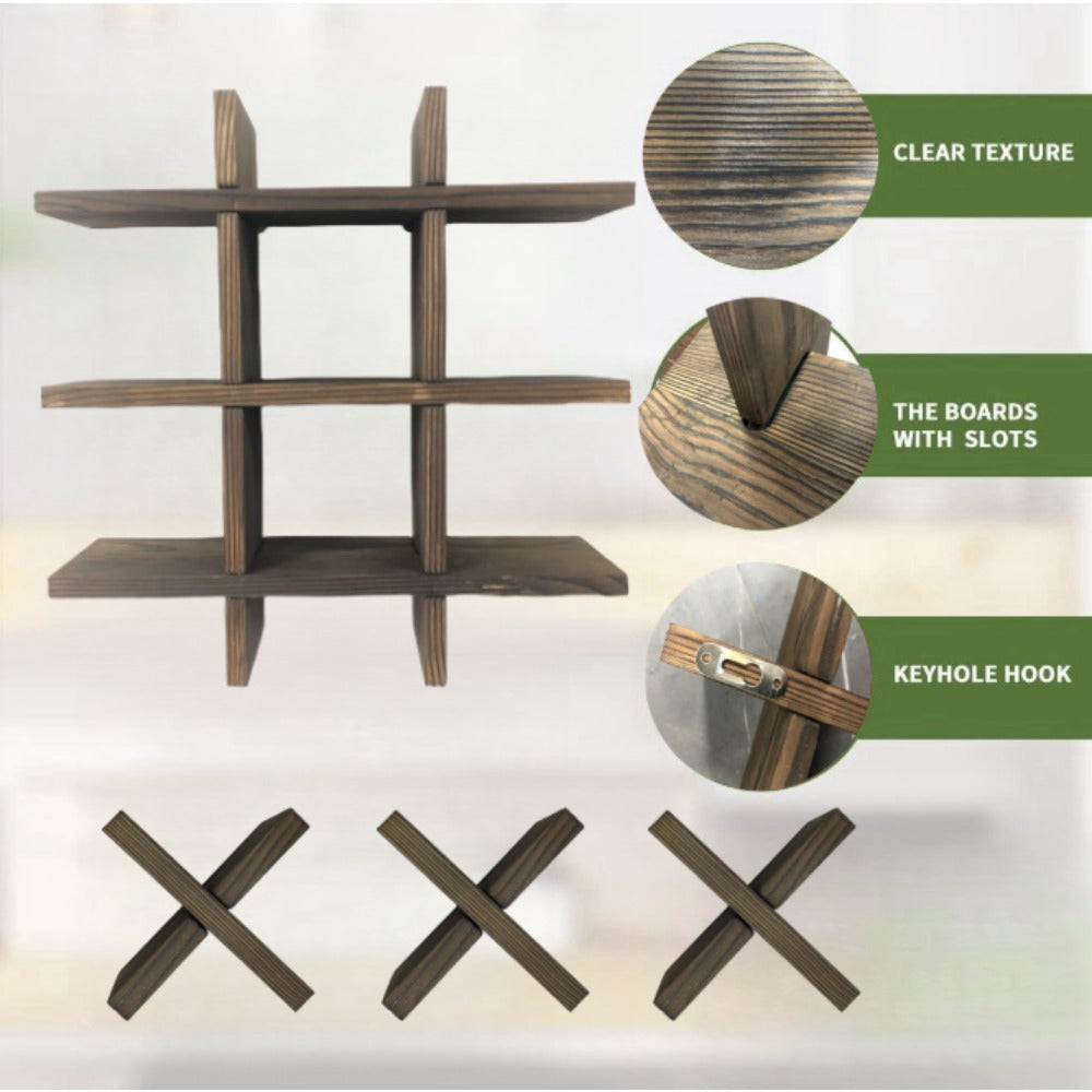 Farmhouse style wooden toilet paper holder, sturdy pine wood bathroom organizer.