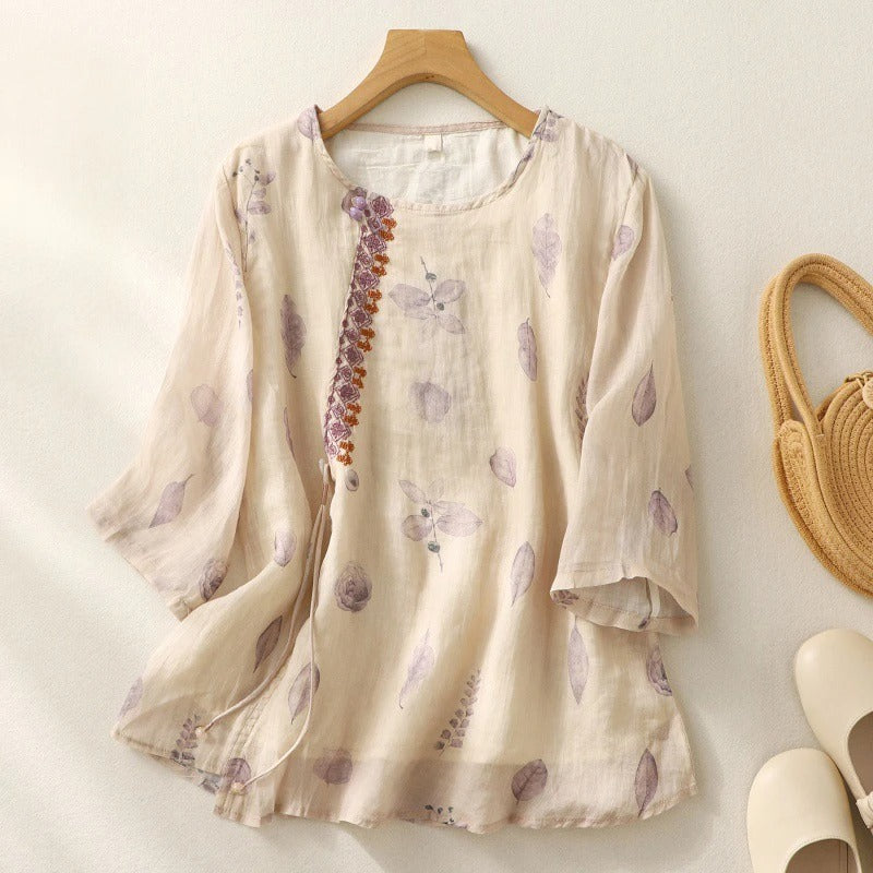 Women's Embroidered Blouse - Relaxed Fit