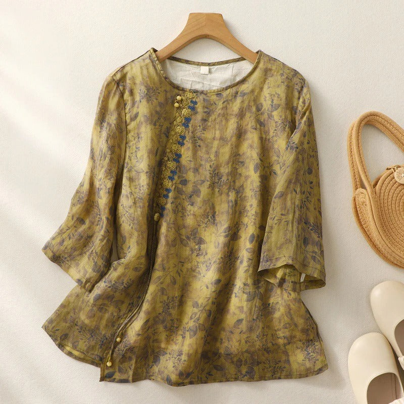 Women's Embroidered Blouse - Relaxed Fit