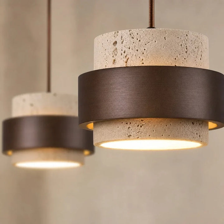 Japandi style natural ceiling lamp, perfect for kitchens.