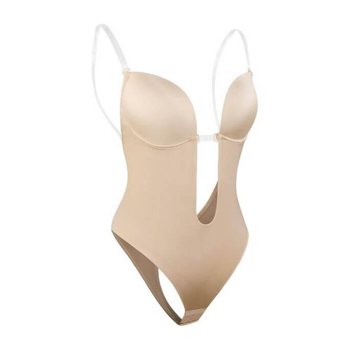 Soft-touch women's backless bodysuit, providing comfortable body shaping and a sleek, smooth silhouette for any occasion.