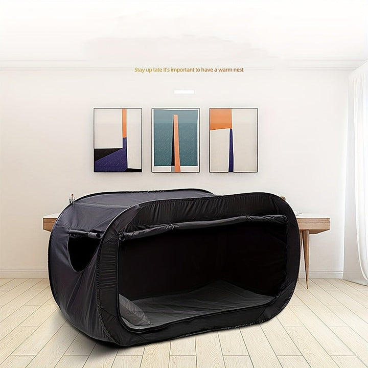 Relax in the CozyNest folding tent bed. Enjoy privacy & a peaceful sleep solution for camping or home.