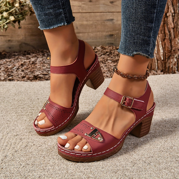 Women's Elegant Sandals - Black, Brown, Blue, Khaki, Pink, Crimson, White