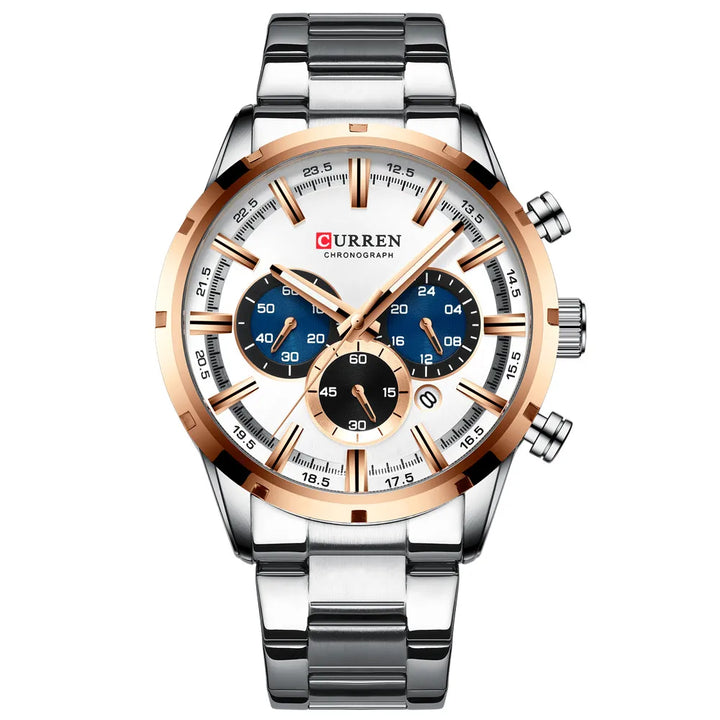 Close-up of the Men's Limited Edition Vanguard watch dial, showcasing its bold design & intricate details.