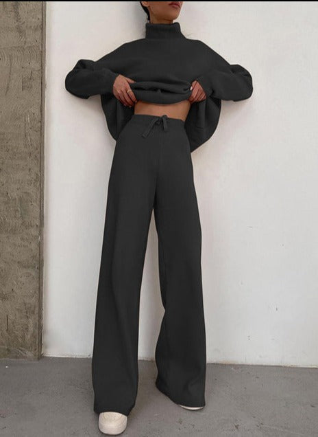 Beige Women's Aya Loungewear Set, a fashionable two-piece for soft everyday home & casual.