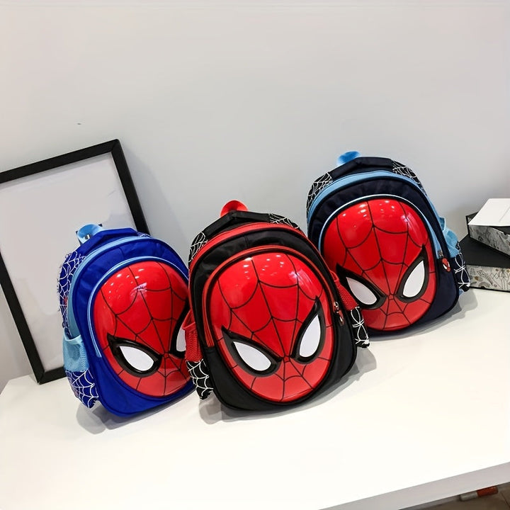 Children's Spider-Man adventure backpack with padded straps, ensuring comfort for school and travel.