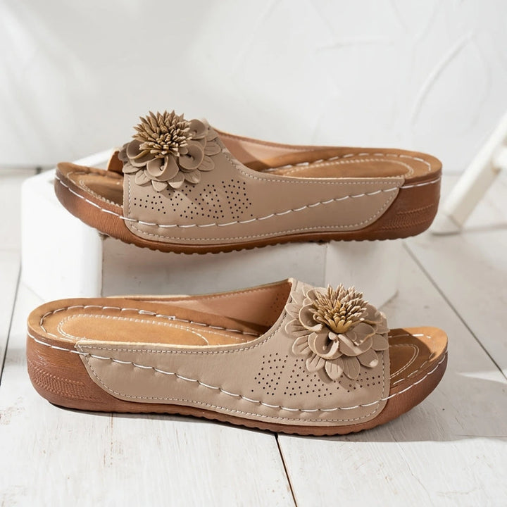 Women's Slip-On Wedge Sandals with Open Toe