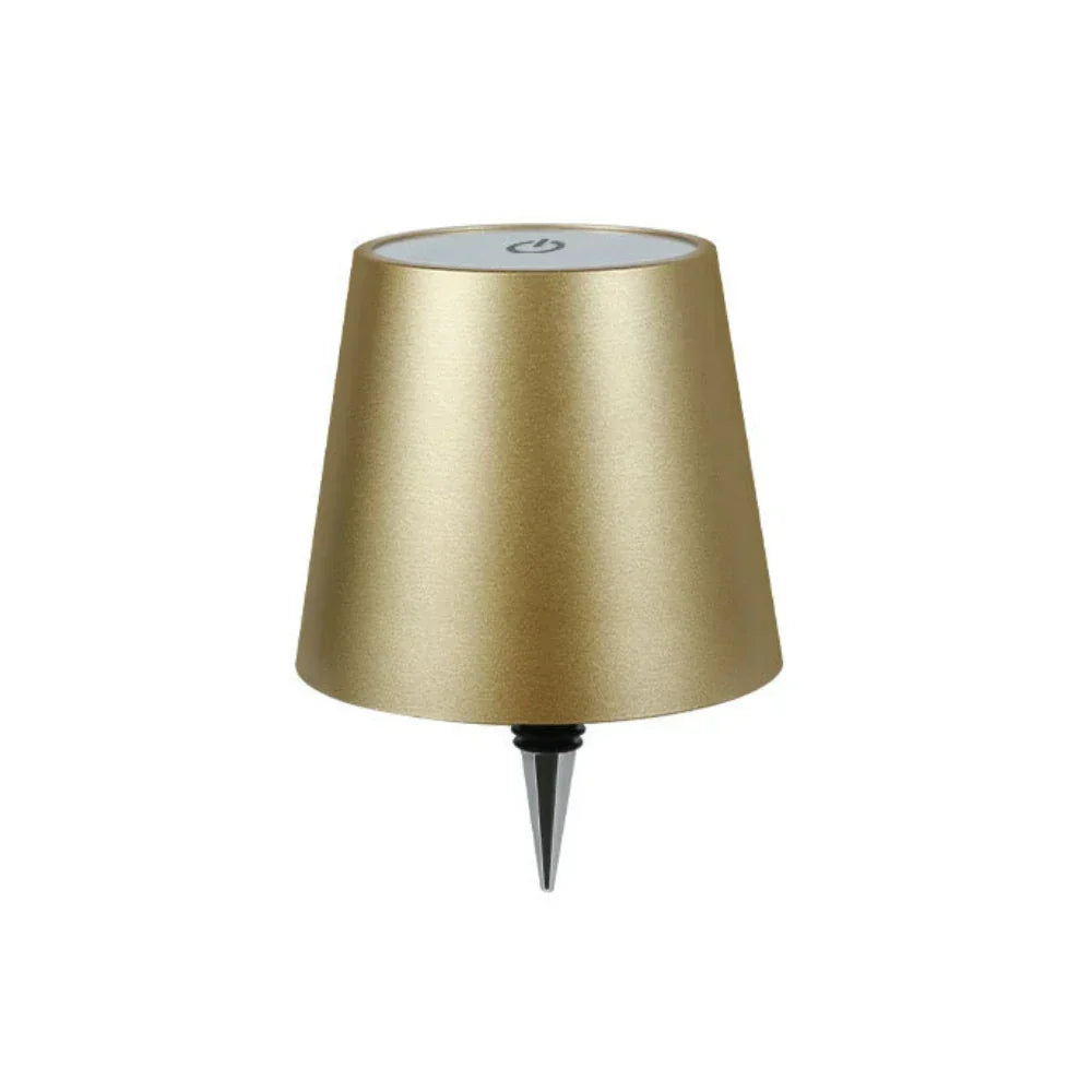 Portable rechargeable LED bottle lamp, perfect for indoor/outdoor home decor and cozy ambiance.