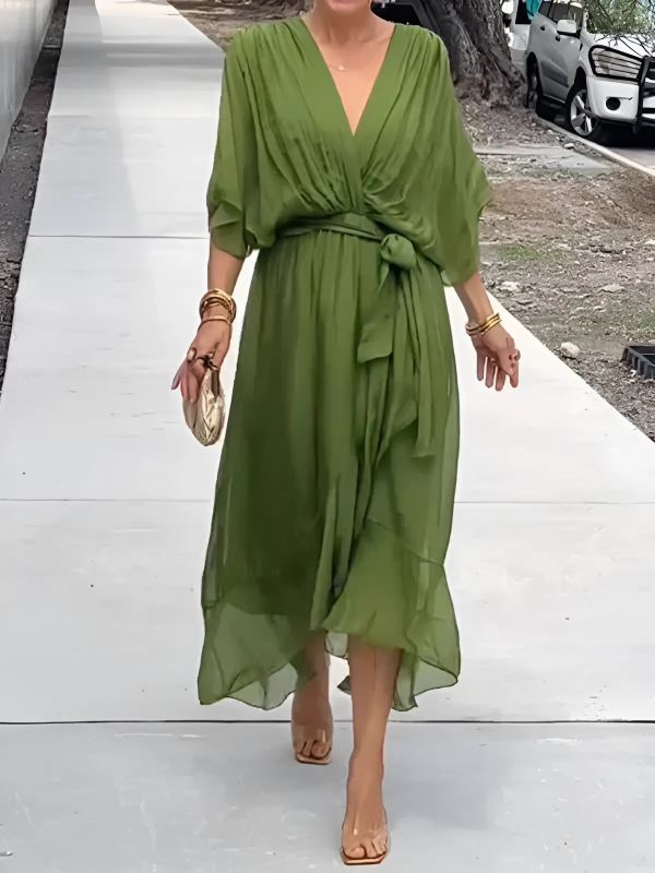 Women's Wrap Midi Dress