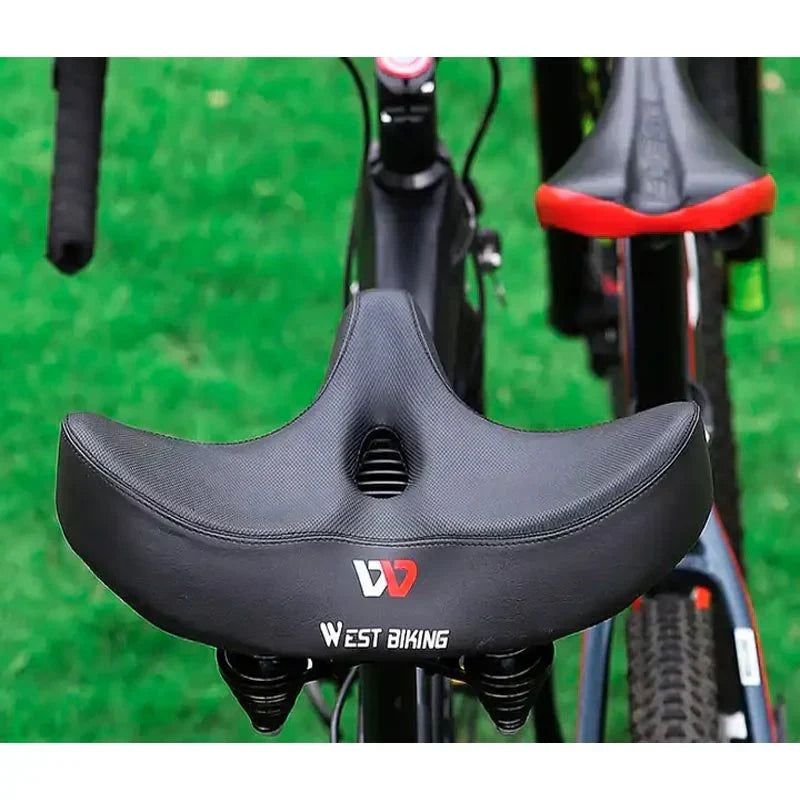 Cycling comfort with this wide, supportive bike seat. Ergonomic design reduces pressure for all riders.