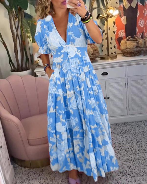 Women's Vibrant Floral Print Dress