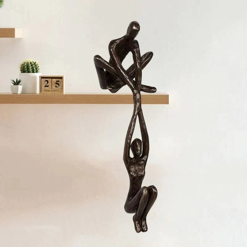 "Eternal Love & Strength" modern sculpture, an elegant home decor figurine.