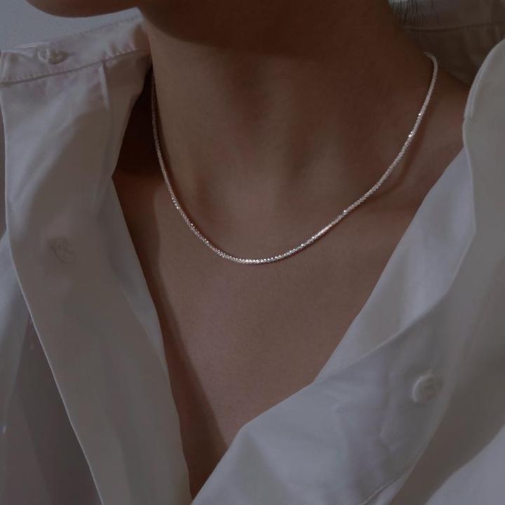 Starry Light Silver Necklace Set