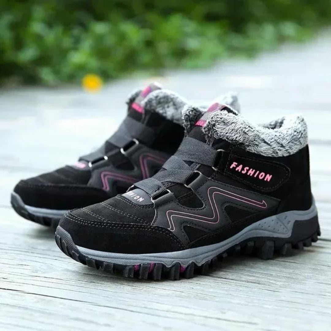 Women's orthopedic winter shoes, waterproof & anti-slip for comfort and foot pain relief in cold weather.