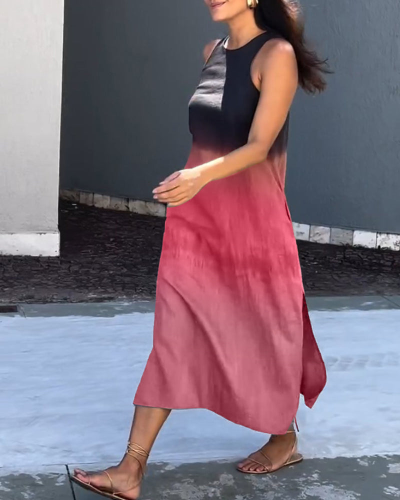 Women's Ombre Sleeveless Dress