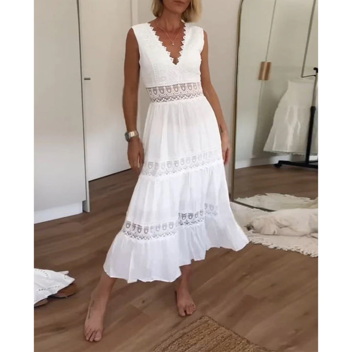 Aurélie™ | Elegant Lace V-Neck Dress
