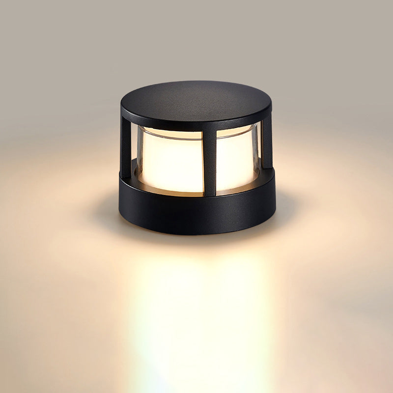 Sleek modern square LED outdoor light, waterproof for exterior home & garden.