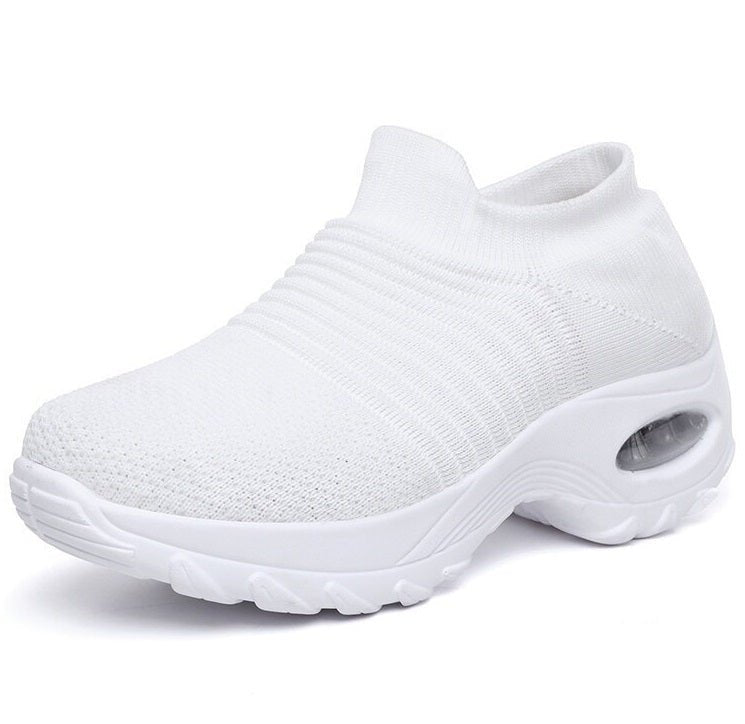 Lightweight women's orthopedic travel sneakers, memory foam slip-ons for active comfort.