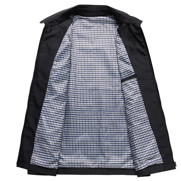 Men's fashion waterproof jacket, lightweight & ideal for all-weather protection. Stylish outdoor & travel raincoat.