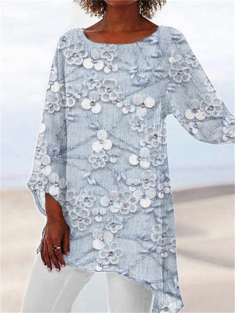 Chic Floral Print Top