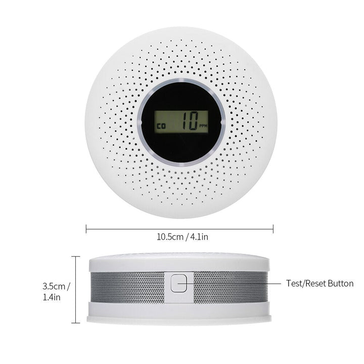 Wireless home security fire alarm & CO detector for reliable emergency alerts and family safety.