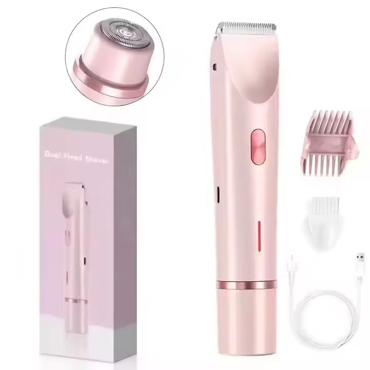 Women's 2-in-1 electric shaver & bikini trimmer for smooth, sensitive skin. Cordless & waterproof.