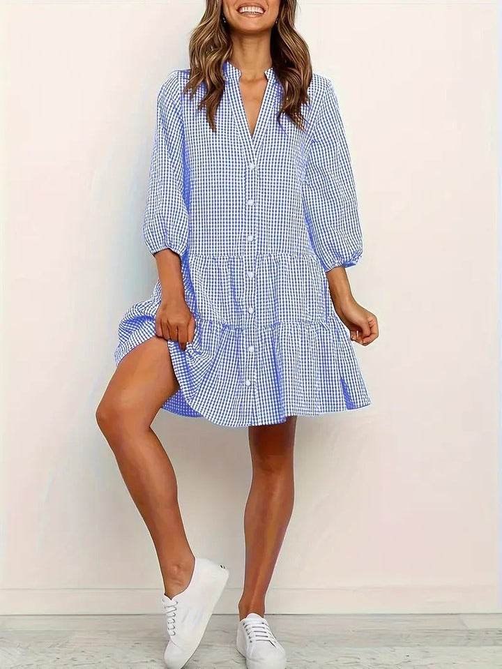 Women's Striped Smocked Waist Mini Dress