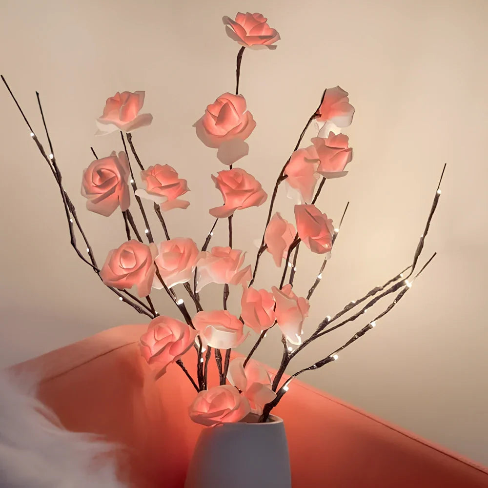 Twig lights with warm white LEDs, perfect for ambient & decorative home lighting.