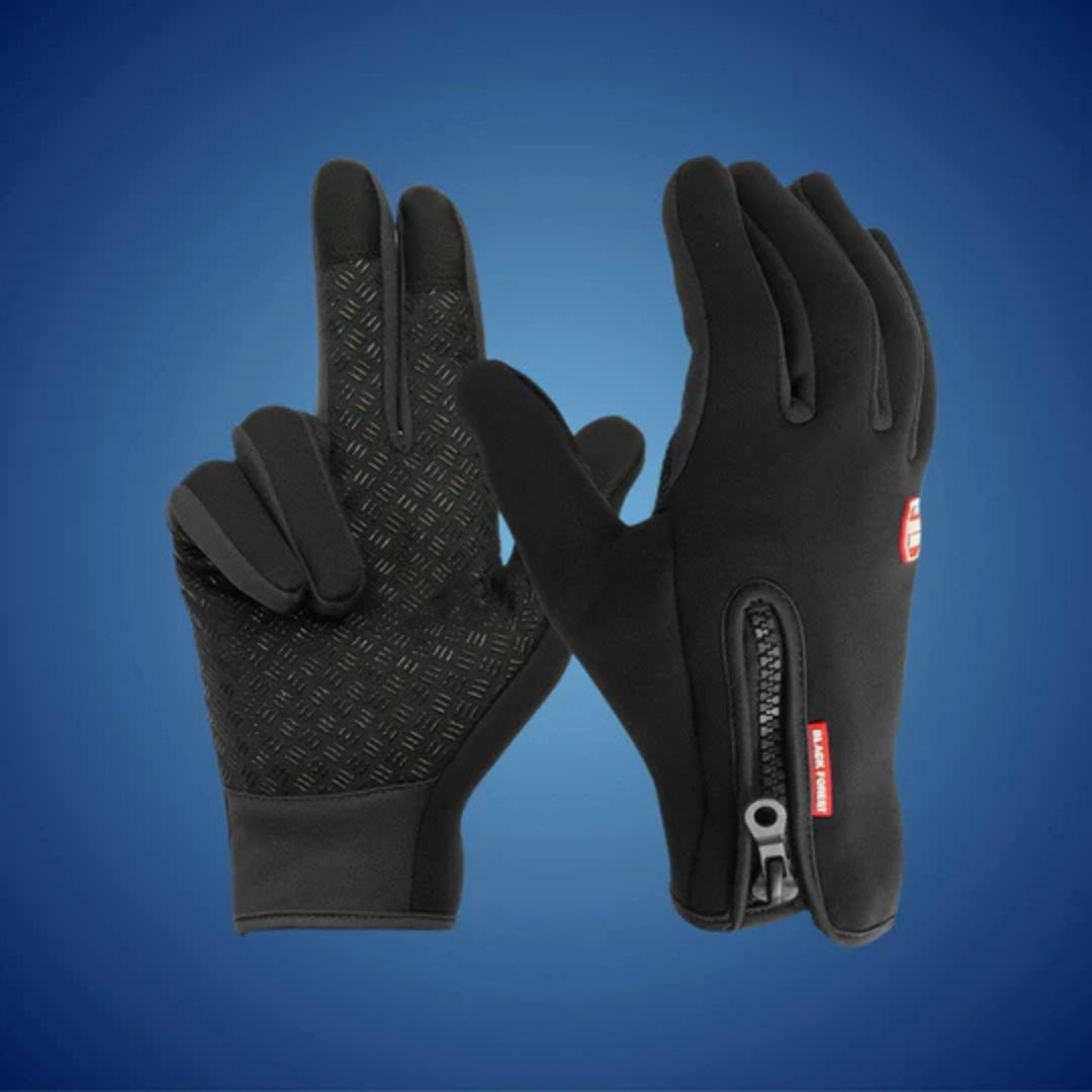 Warm winter gloves with heating elements. Touchscreen-friendly, waterproof for men & women.