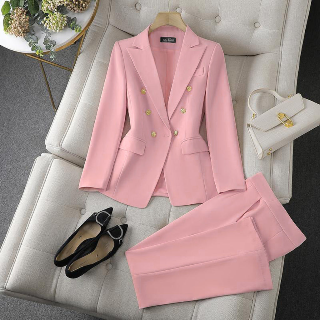 Premium women's professional attire, a two-piece suit set designed for comfort and style.