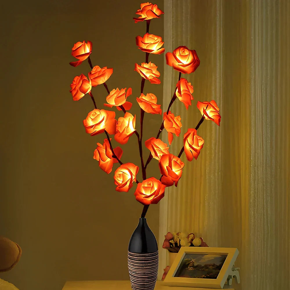 Indoor lighting: Warm white LED flower branches, a beautiful & functional decor piece.