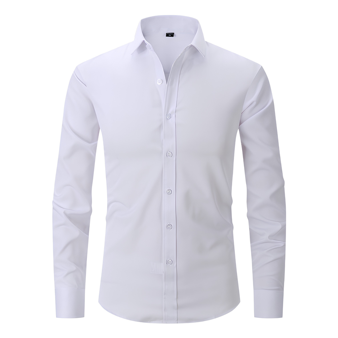 Comfortable men's casual shirt, long sleeve, classic fit, great for business casual.