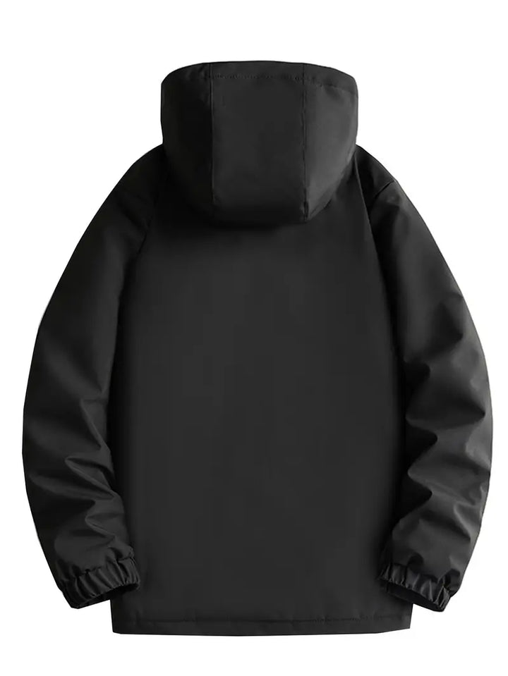 Padded men's winter coat. Waterproof parka for extreme cold weather protection.