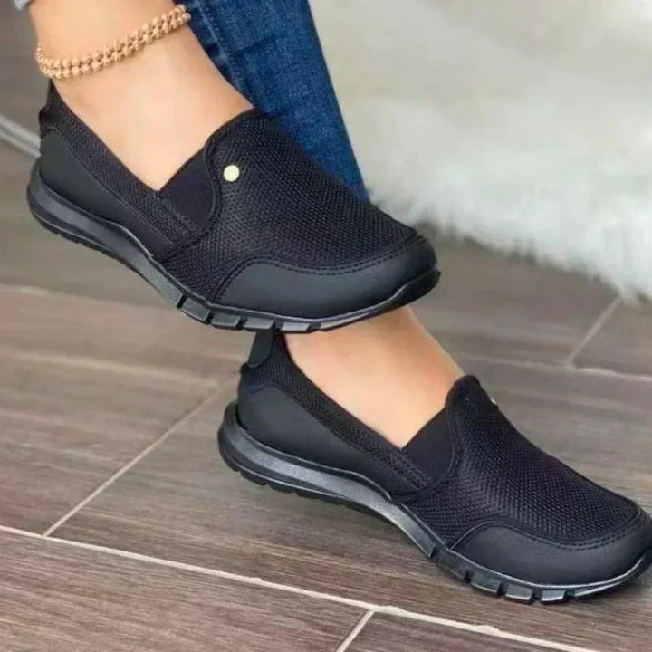 Stylish women's slip-on orthopedic sneakers, designed for ultimate comfort, foot support, and an active lifestyle.