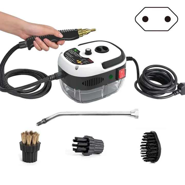 Powerful 2500W high-pressure steam cleaner with 6 settings for precise, chemical-free deep cleaning.