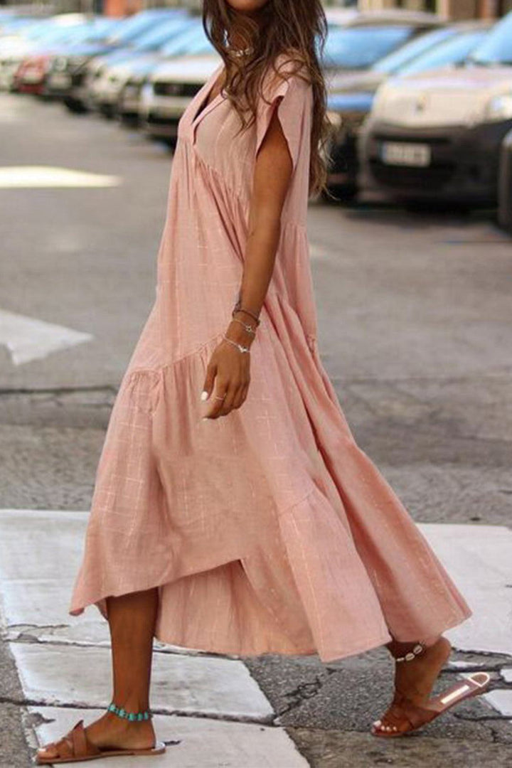 Women's Flowy V-Neck Maxi Dress