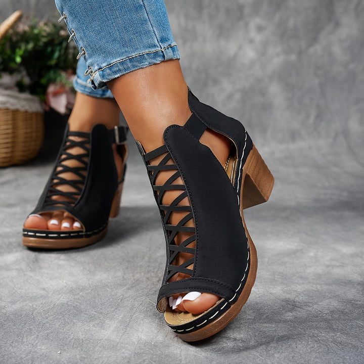 Women's Lattice-Heel Sandals