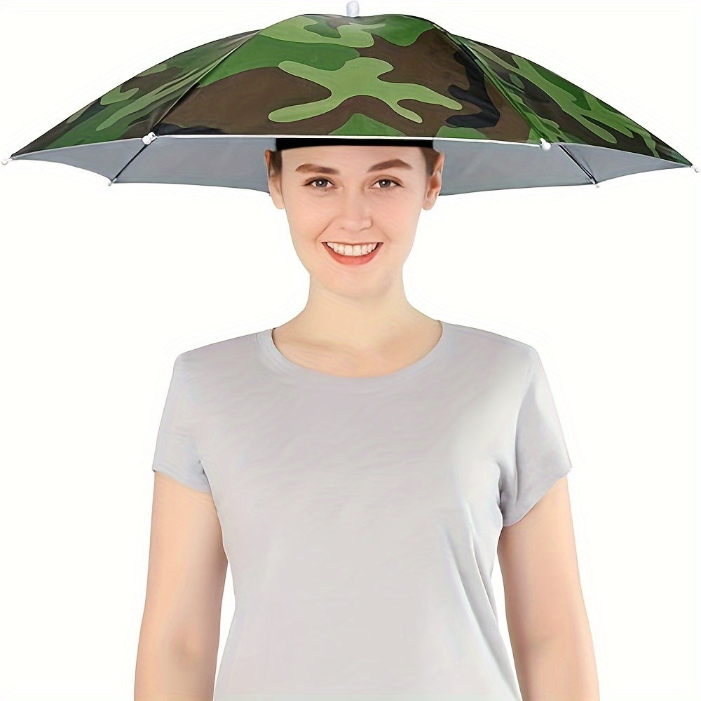 Enjoy camping with this UV protective umbrella hat, keeping your hands free & shaded.