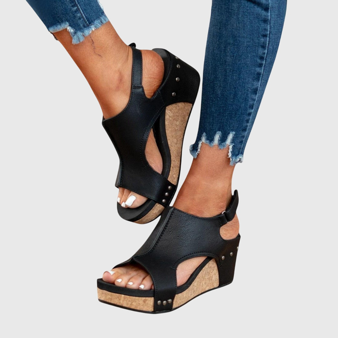 Women's summer style open toe sandals, providing orthopedic comfort and support for daily activities.