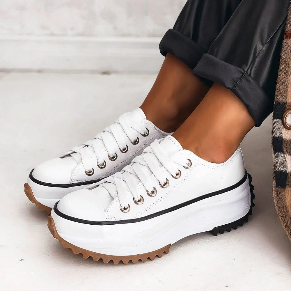 Lightweight women's comfort sneakers with memory foam cushioning, ideal for casual wear and versatile style.