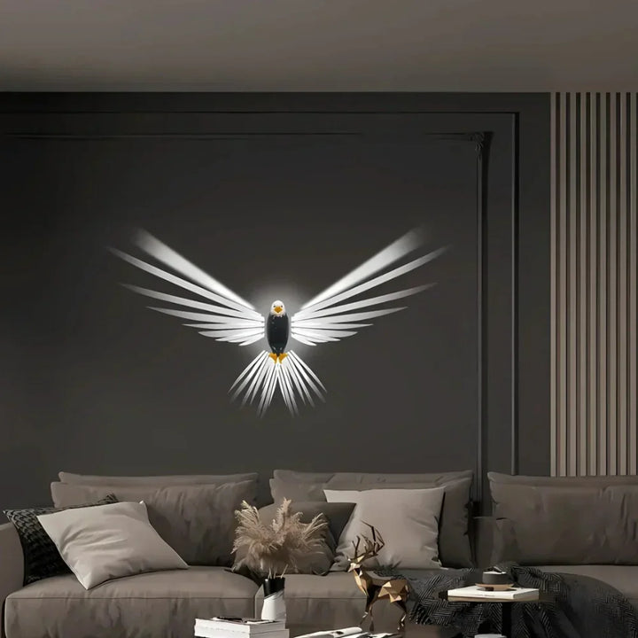Elegant Luminous Wing Projection LED wall sconce, creating unique accent lighting for any room.